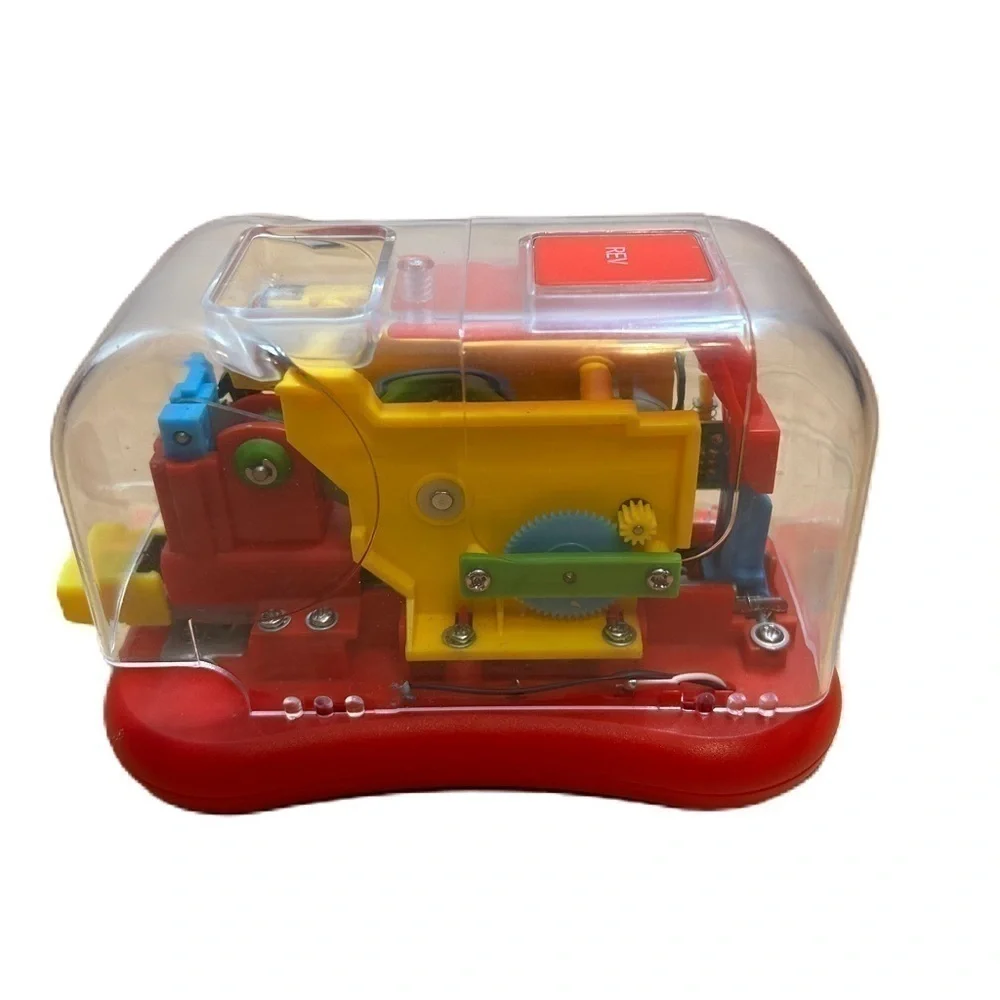 Vintage Swingline Electric Stapler See Through Auto Multi Color Red Yellow Clear